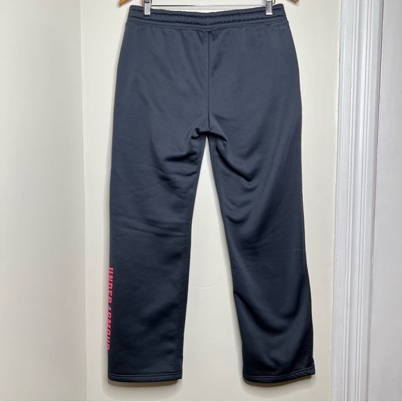 Under Armour Cold Gear Sweatpants Youth XL Dark Gray Pink Straight Leg - Picture 5 of 14
